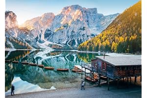 BESDRETOR Puzzles 1000 Pieces for Adults jigsaw puzzles for adults 1000 Piece Puzzle Educational Games - Italy Braies lake-Puzzle.