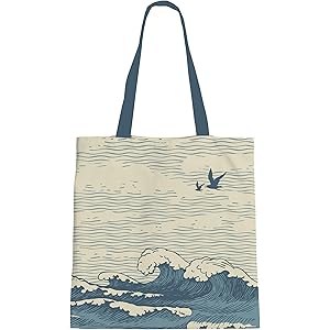 The Purple Tree Ocean Theme Tote Bags For Women, Ecofriendly Cotton Tote Bags, Womens Tote Bag, Eco Friendly Tote Bag, Underwater Turtle Tote Bag, Gifts For Women