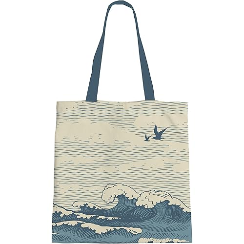 The Purple Tree Ocean Theme Tote Bags For Women, Ecofriendly Cotton Tote Bags, Womens Tote Bag, Eco Friendly Tote Bag, Underwater Turtle Tote Bag, Gifts For Women