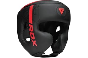 RDX Cascos Boxeo Helmet MMA para Entrenamiento y Muay Thai, Maya Hide Cuero Kara Head Guard, Ideal para Grappling, Sparring, Artes Marciales Kickboxing, Karate, BJJ, Taekwondo