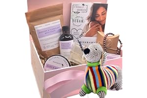 BUSHBABY Natural Vegan Mum and Baby Pamper Kit, Ethically Sourced Pregnancy Gifts for Mum Expecting, New Mummy to be Shower Gift Hamper, Mom Maternity Newborn Essentials Present Bundle (Sausage Dog)