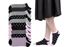 Chalier Cozy 10 Pairs Sports Trainer Sneakers Ankle Socks for Women Short Cotton Socks