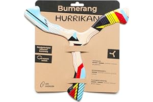 WOO BOOMERANGS Boomerang | Handmade Return Boomerang | Returning Boomerang | Fun Outdoor Game for All Ages | Slim & Lightweight | Suitable for Ages 12+ | Boomerang Hurrakane v2