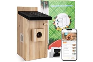 LASTOOLS Smart Nistkasten mit Kamera, 4MP Nistkasten Kamera für den Außenbereich, automatische Aufnahme von Vogelvideos und Bewegungserkennung, DIY