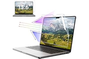 IPROKKO 2 Pack Blaulichtfilter Displayschutzfolie für MacBook Air 13,6 Zoll (2022-2025,M2 M3 M4), Blendschutzfolie Augenschutz Schutzfolie, Anti Glare Blaulicht Mac 13,6 Laptop Screen Protector