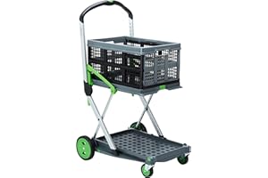 CLAX® Carro de transporte | carro de almacenamiento | plegable | carro de plataforma | con caja plegable