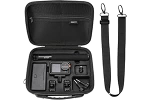 Veftsvy Case for DJI Osmo Action 5 Pro, Waterproof Portable Travel Bag, PU Storage with Carrying Strap, Carry Bag for DJI Action 3/Action 4/Action 5 Pro Camera Accessories