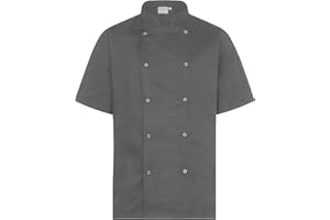 ProLuxe Giacca Cuoco Professionale - Manica Corta - Unisex - vestibilità Moderna