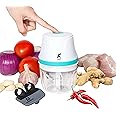 KONNEKT QuickBlend Mini Food Processor - 350ML BPA-FREE Bowl and Finger Peeler | Wireless and Electric Blender | Perfect for chopping Garlic, Onions, Meat and Baby Food | USB Charging (Mint Green)