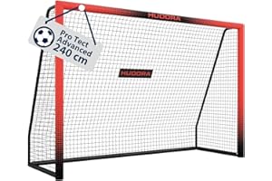 HUDORA Portería de Fútbol Pro Tect Advanced - para Exteriores, con Red, Resistente a la Intemperie, para niños y Adultos