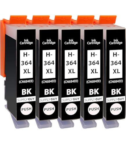 Bubprint 5 Druckerpatronen kompatibel für HP 364XL 364 XL für Deskjet