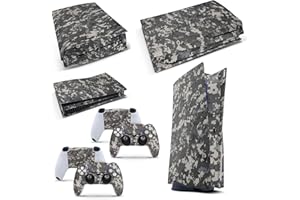 GIZMOZ N GADGETZ Skin adhesivo de vinilo de DIGITAL CAMO de GNG para la consola PS5 + set de 2 skins para los controladores