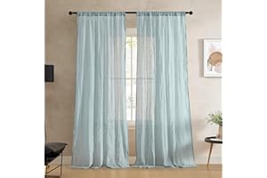 French Connection Charter Crushed 2 Paneele extra breite Lichtfiltervorhang, 127 x 274 cm, Aqua