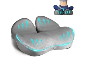 Fwiull Poduszka do siedzenia, wysokiej jakości pianka z pamięcią kształtu, ergonomiczna poduszka do siedzenia, do samochodu, sofy, biura