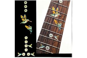 Inlaystickers UKF-327BH Bündmarker, Inlay-Aufkleber für Ukulelen, Motiv: Bienenkolibri,