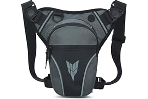 YINGLANG Marsupio da Gamba per Moto Impermeabile Marsupio Sportivo Cosciale Tattico Borsa da Gamba Uomo Donna per Viaggio Campeggio Trekking Outdoor Escursionismo Ciclismo