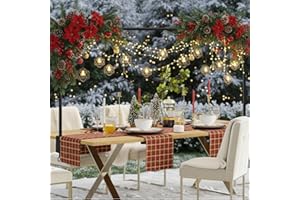 Mittimiya Barra de mesa ajustable de 73-280 cm, arco de mesa de metal con pinzas, barra decorativa para Navidad, boda, cumpleaños, decoración de fiestas (negro)