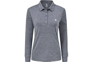 JINSHI Femme Polo Shirt à Manches Longues Sport Golf Tops d'hiver