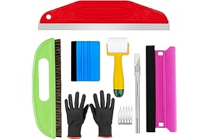 Ewrap Complete Wallpaper Tool Kit - All-in-One Bundle with 30cm Measuring Ruler, 27cm Wallpaper Brush, Squeegee, Seam Roller & Safety Gloves for Professional Installation | DIY Home Decor Tools