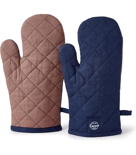 1 Paire Gants Cuisine Isolés Antidérapants Avec Boucles - Résistants Jusqu'à 500°F Pour Poêles Chaudes