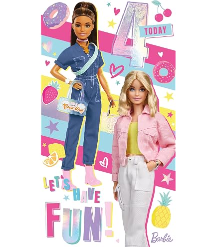 Offizielle Barbie Geburtstagskarte – 'Chase Your Dreams' Mit Umschlag, FSC-zertifiziert