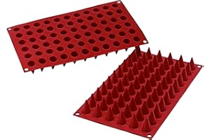 silikomart SF131 Molde DE Silicona No.66 Conos ø18 H30 MM Terracotta EN Cable, marrón, Mini