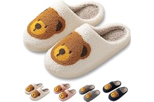 MUMIK Chaussons Femme Homme, Pantoufles Femme Hiver Confortable Chausson Chaud Fourré Pantoufles AntidéRapantes pour L'IntéRieur et L'ExtéRieur