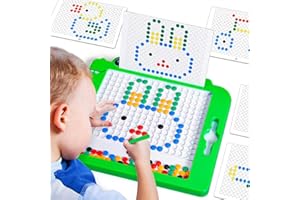 Yizemay Magnetyczna tablica do malowania, duża magnetyczna tablica do rysowania, z magnetycznymi kulkami i długopisem, prezent dla dzieci, na lata, prezent (A), MDB-01