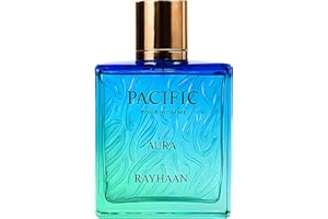 RAYHAAN Pacific Aura - Agrumes, Aromatiques, Menthe, Ambre, Frais - Eau de Parfum Spray pour Homme, 3,4 Onces / 100 ml