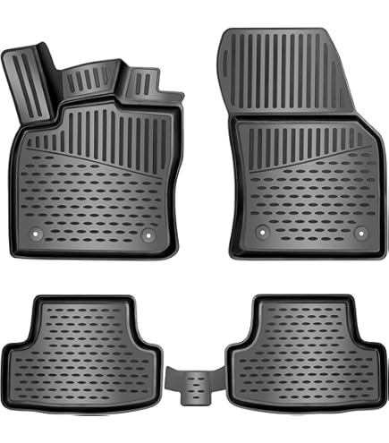 Tapis De Sol Sur Mesure Pour VW Tiguan 5N 2007-2016 – Antidérapant, Talonnette Renforcée – Protection Maximale Intérieur Voiture