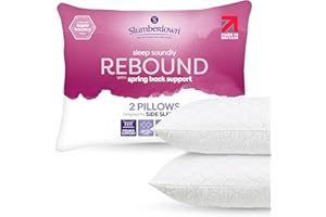 Slumberdown Pillows 2 Pack Hotel Quality – Firm, Plump Hypoallergenic Pillows for Back & Side Sleepers, Sleep Better. Feel Better