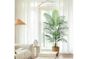 FSOHOI Finto albero di palma artificiale con 18 tronchi e vero Design corteccia, poliestere Premium, palma del paradiso tropicale in vaso (nero, 150CM)