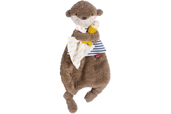Fehn Doudou Loutre - Compagnon de Jeu, Aide au Sommeil & Doudou avec tête de Loutre à saisir, à Toucher, à câliner et à Aimer pour Les bébés et Les Jeunes Enfants à partir de 0+ Mois