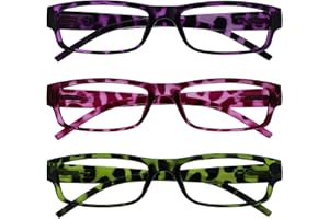 OPULIZE The Reading Glasses Company La Compañía Gafas De Lectura Púrpura Rosa Verde Ligero Cómodo Lectores Valor Pack 3 Hombres Mujeres RRR32-546 +1,00