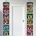 Decorably 12 Classroom Rules Poster High School with Accompanying Ribbon, 12x10in Matte-Laminated Inspirational Hanging Chalkboard Brights Classroom Decor