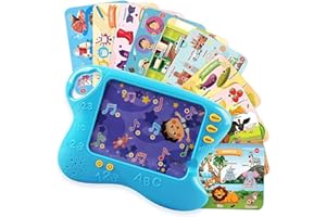 Boxiki kids Tablet per l’Apprendimento in Lingua Inglese con 10 Schede Didattiche by Gioco da Tavolo per Bambini con Funzione Tocca e Impara | Smart Pad per Giochi Didattici Infantili