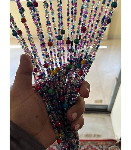 HAB & GUT Rideau De Porte Gouttes Multicolore 90x200 Cm - 30 Lanières Perles Pour Décoration Intérieure Extérieure