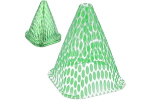 Relaxdays Pflanzenhut, 10er Set, Schneckenschutz, Frostschutz, HxBxT: 22 x 19 x 19 cm, Pflanzhut PET, grün/transparent