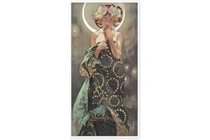 POSTERLOUNGE The Moon and the Stars - The Moon Plakat Alfons Mucha 80 x 160 cm Obrazy Dekoracja ścienna