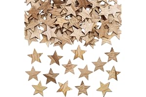 ParPix 3cm Kleine Holzsterne zum Basteln, 100 Stück Holz Sterne Deko Weihnachten, Holzsterne Klein, Streudeko Sterne zum Basteln,Deko Sterne Weihnachten Konfetti,Holzstern Tischdeko,DIY Sterne Basteln