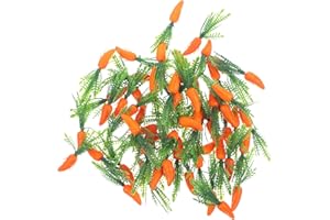 Artibetter 60pcs Simulated Carrot Faux Vegetables Decor Small Bunny Carrots Easter Cake Decorations Cake Plastic Playes Home Decorations Home Decors Party Favor Carrots for Crafts Food