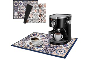 HMIEPRS Mata kroplowa ekspres do kawy Gumowa podeszwa antypoślizgowa szybkoschnąca mata chłonna akcesoria kuchenne, bar, 40 x 30 cm