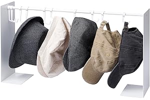 YAMAZAKI Home Tower Hat Hangers, Expandable Metal Storage Hooks for Closet, Steel