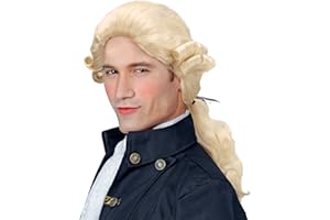 W WIDMANN MILANO Party Fashion - Peluca Duque Donatien, pelo sintético, trenza, barroco, nobleza