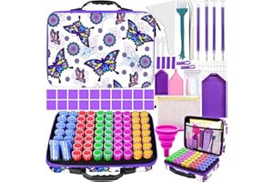 Purpledi Diamond Painting Accessoires Boite de Rangement, Boite de Rangement Diamond Painting, 60 Emplacements Boîte Diamond Painting Rangement avec Outils, Diamant Broderie Box,pour DIY Craft