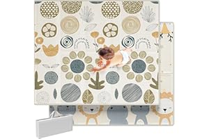 Ugozee Baby Play Mat for Floor, Foam Playmat for Baby with Carry Bag, Foldable Play Mat for Babies, Kids Foam Play Mat, Waterproof Carlwing Mat for Baby, Large Infant Playmat