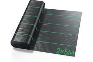 Velway Unkrautvlies Garten Extra Stark 2x5M - Unkrautvlies Wasserdurchlässig, Reißfestes Bodengewebe Unkrautflies für Garten, Hochbeet, Einfahrt usw., Anti Unkrautvlies Pflanzfolie
