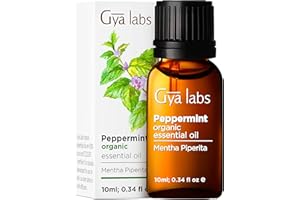 Gya Labs Organic Peppermint Oil for Hair - Mint Essential Oils - Premium Grade Natural Organic Peppermint Essential Oil for Diffuser & Skin -(10ml)