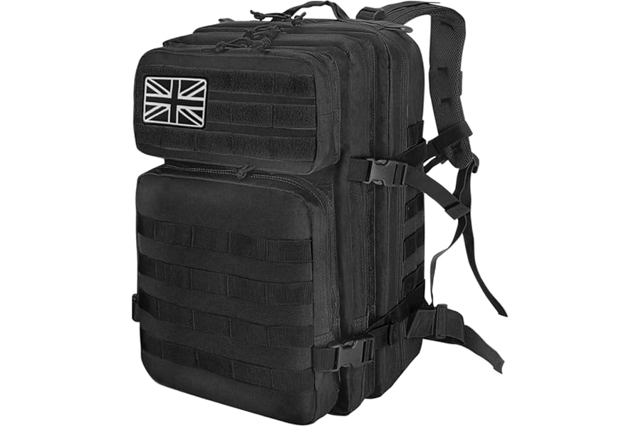 HEMSO Military Backpack 45L Waterproof Tactical Backpack Molle Backpacks Large Assault pack for Travelling Hunting Hiking Camping Fishing Trekking Gym