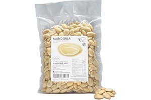 MANDORLE MELI Mandorle Pelate Siciliane - Frutta Secca Fonte di Vitamine e Fibre - Senza Glutine (Siciliana Tuono, 500g)